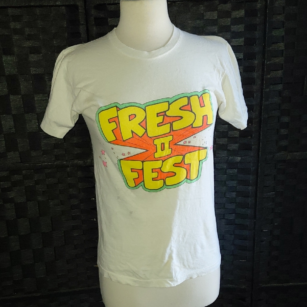 1985 Fresh Fest II Tour Concert T-Shirt Small Run-DMC Whodini Grandmaster Flash